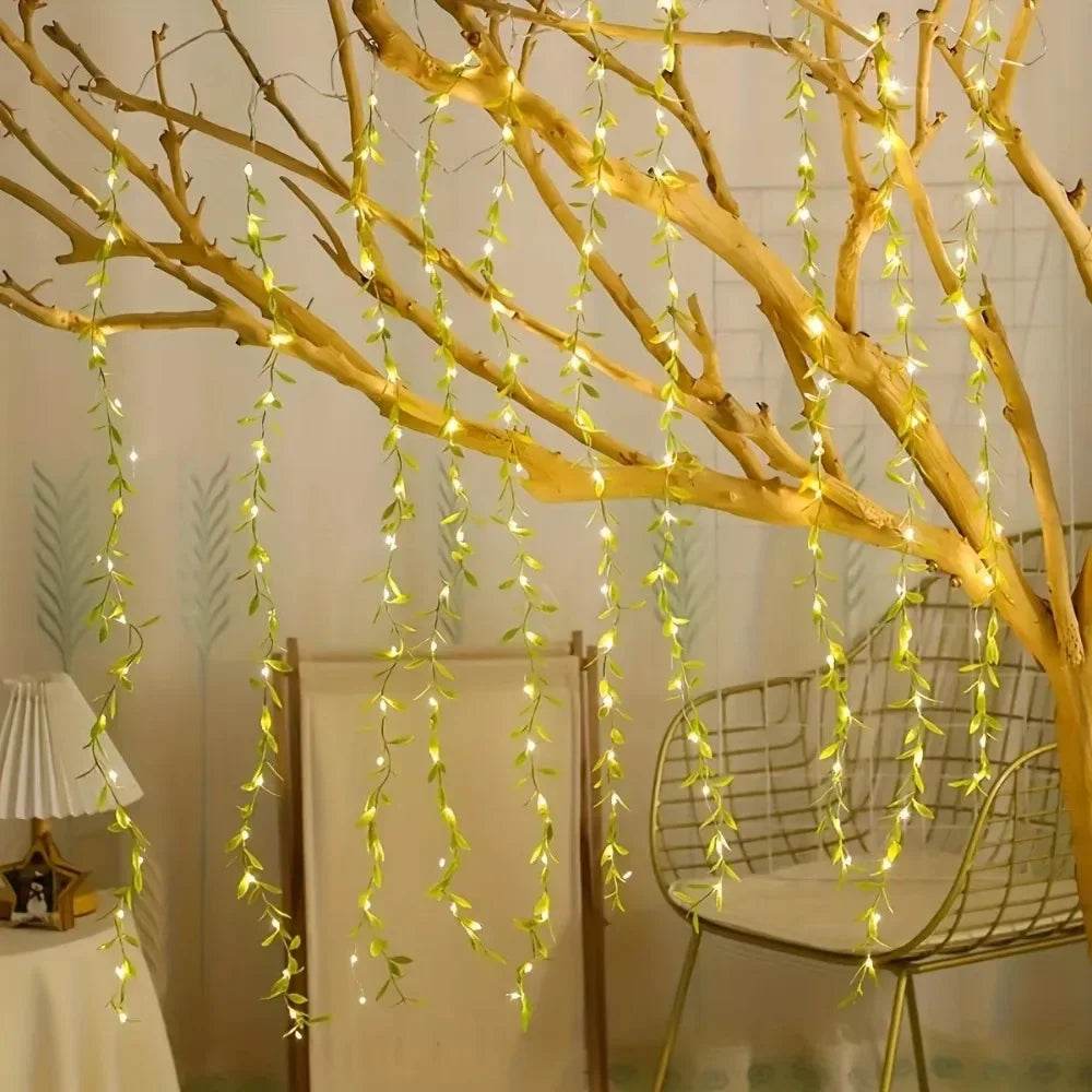 Artificial Leaf Curtain LED String Light