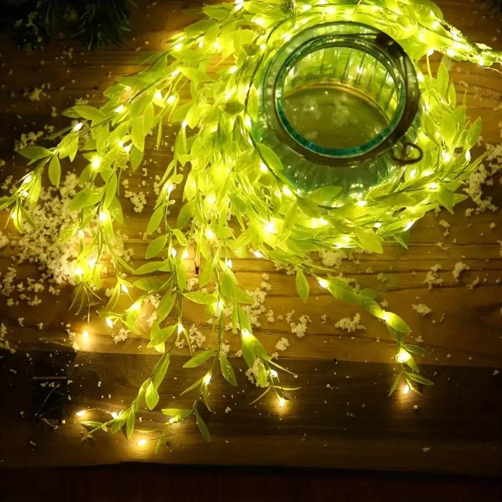 Artificial Leaf Curtain LED String Light
