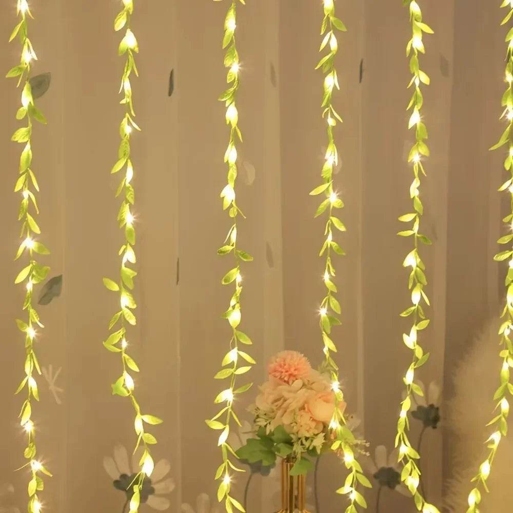 Artificial Leaf Curtain LED String Light