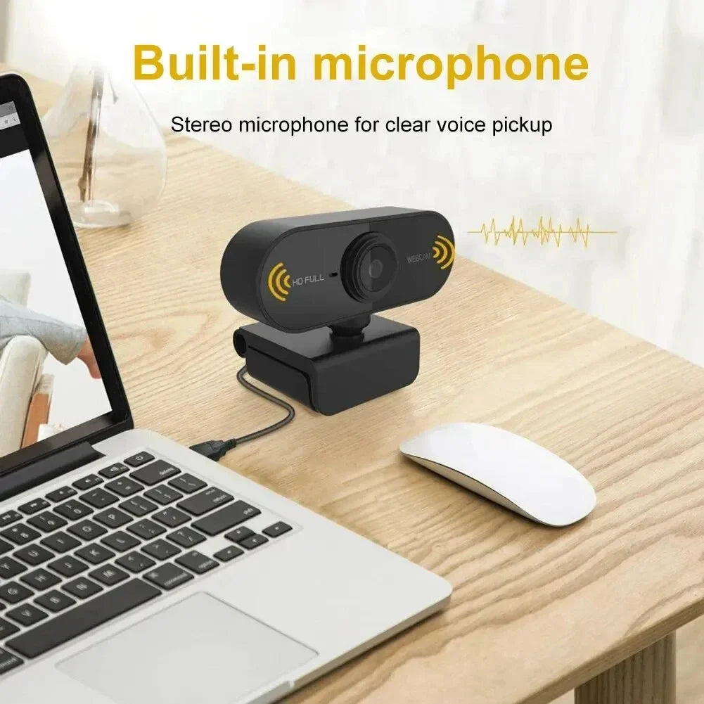 1080P HD USB Web Camera with Built-in Microphone