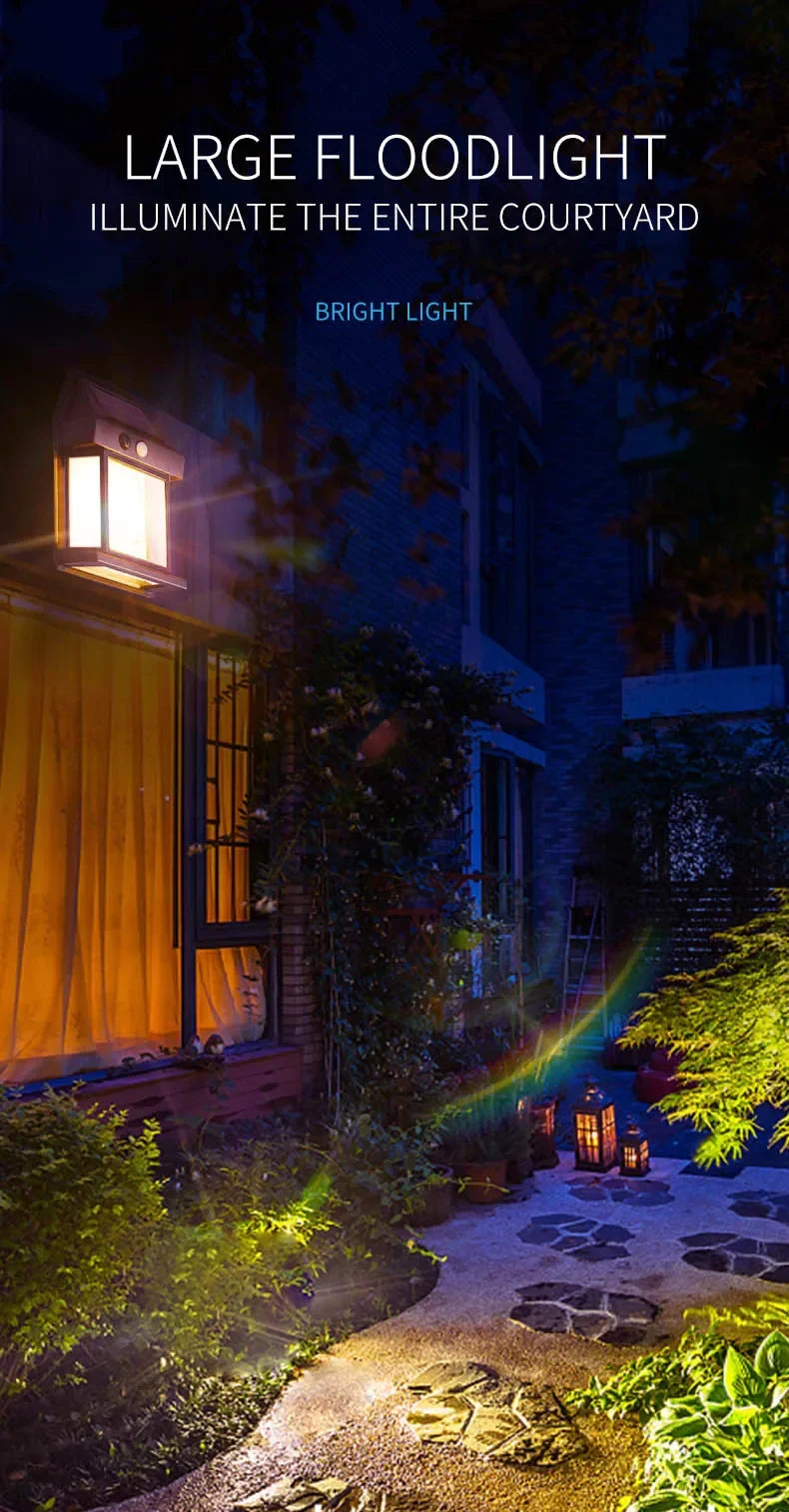 Powerful Solar Wall Light – Waterproof LED Fence Lamp with Light Sensor Outdoor