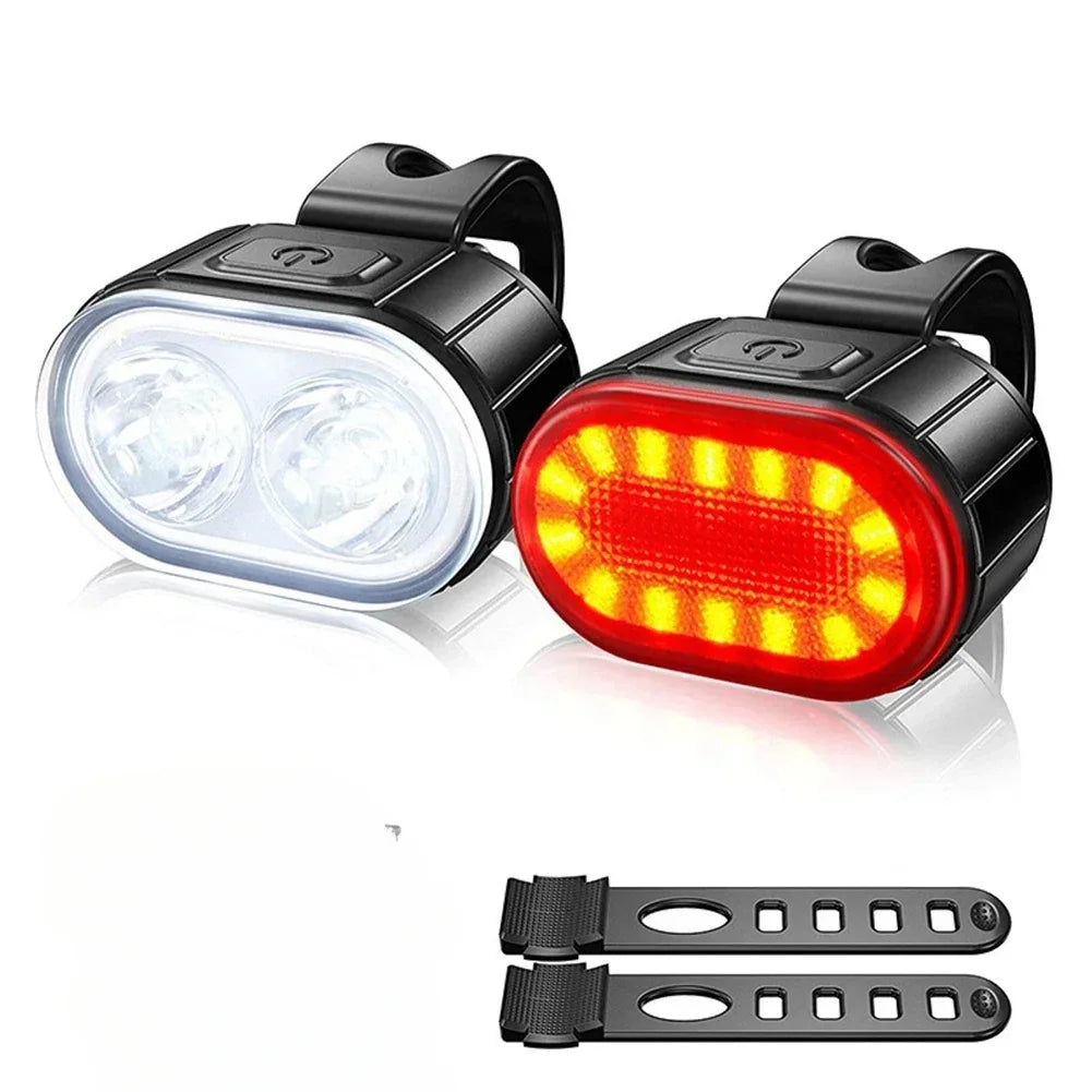 Bicycle Light Set - Front and Rear Waterproof Bike Defence Lights