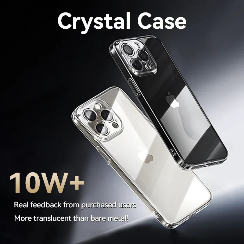 Joyroom Case For iPhone 17 Pro Max Case Crystal Transparent No Yellowing Lens Protection Cover For iPhone 16 Pro Shockproof Case