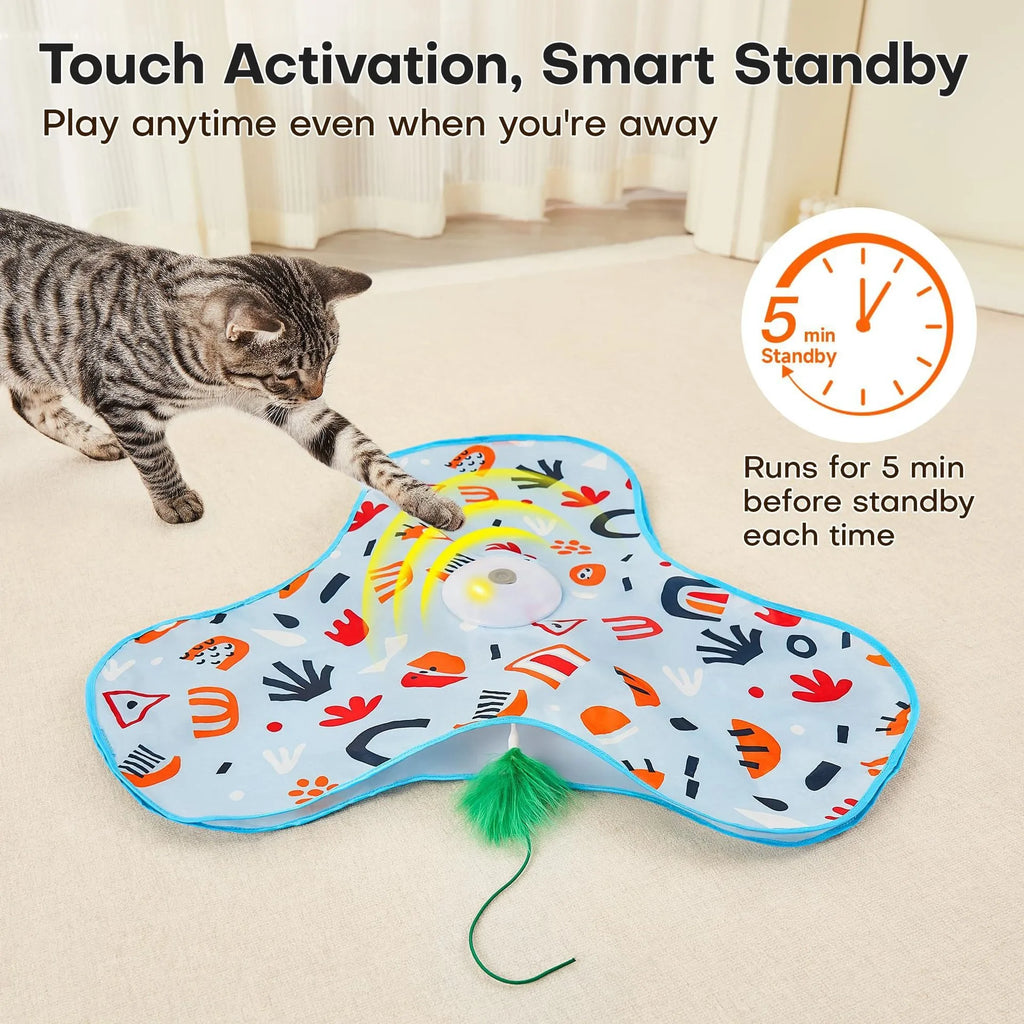 HideN’Flap Moving Feather Cat Toy 🐱⚡