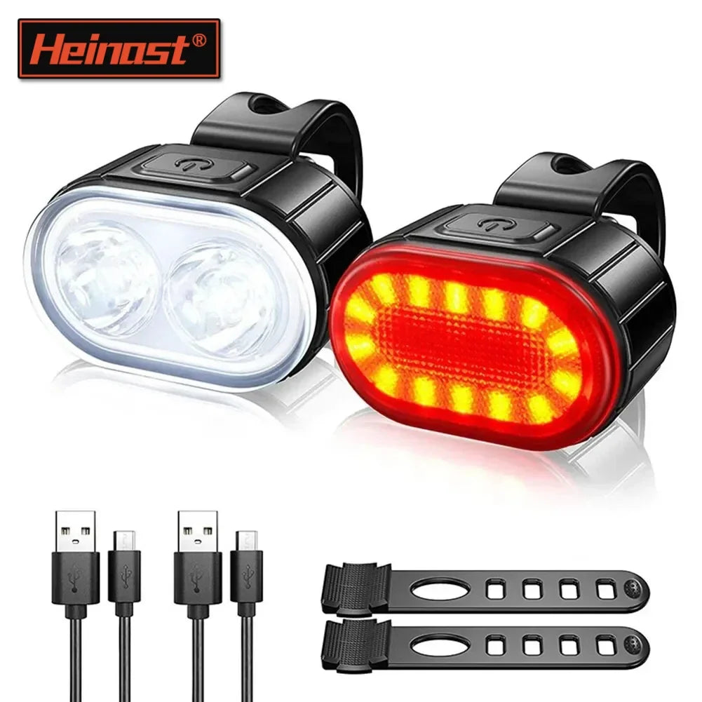 Bicycle Light Set - Front and Rear Waterproof Bike Defence Lights
