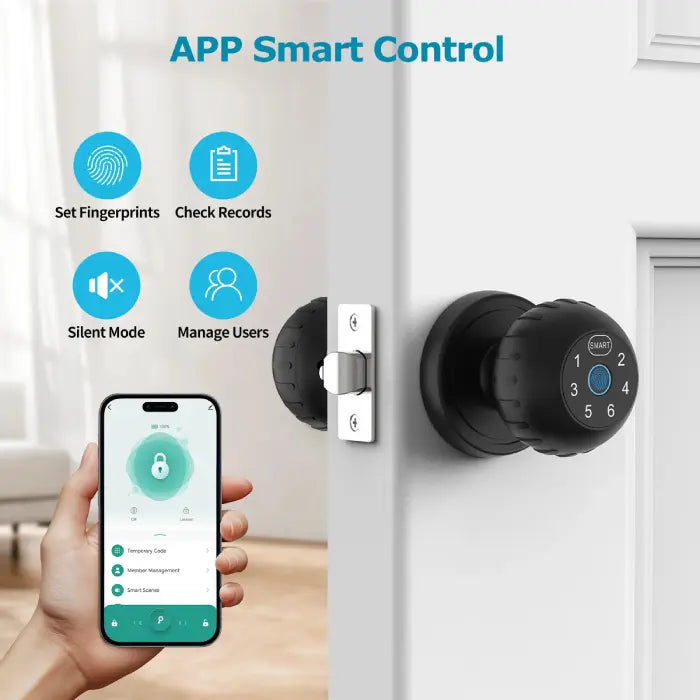 Smart locks: Fingerprint Smart Door Knob for Keyless Entry