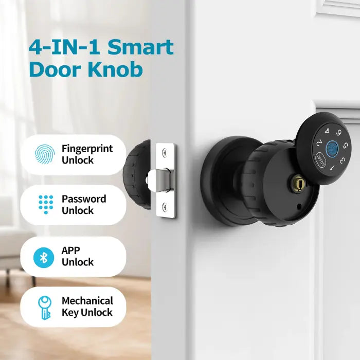 Smart locks: Fingerprint Smart Door Knob for Keyless Entry
