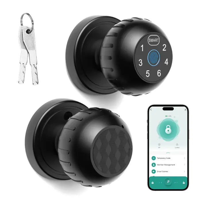 Smart locks: Fingerprint Smart Door Knob for Keyless Entry